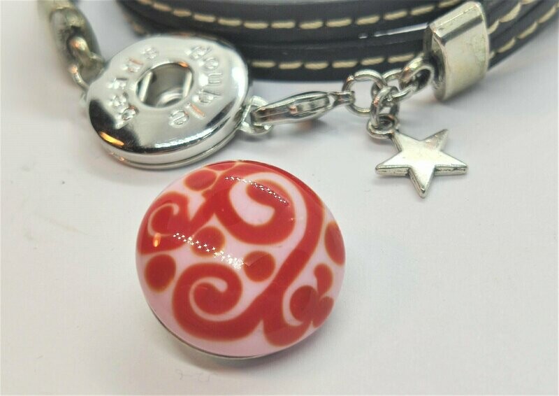 Wechseldruckknopf Schnörkel für BASIS-Wickelarmband