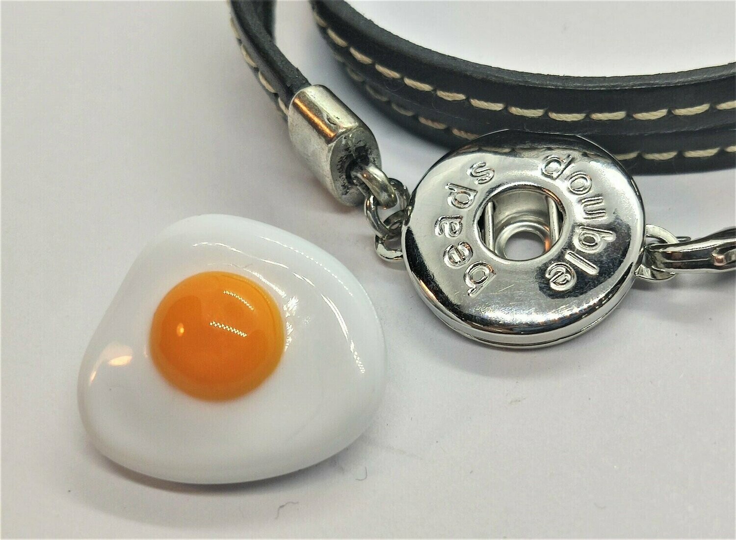 Wechseldruckknopf "Spiegelei" für BASIS-Wickelarmband