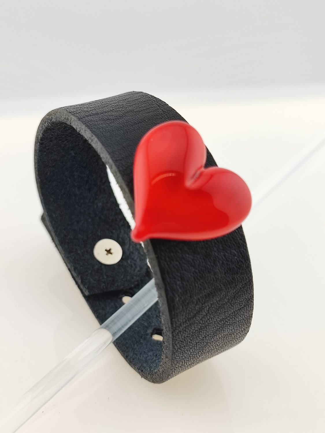 LEDER-ARMBAND für Wechsel-Tops, schwarz