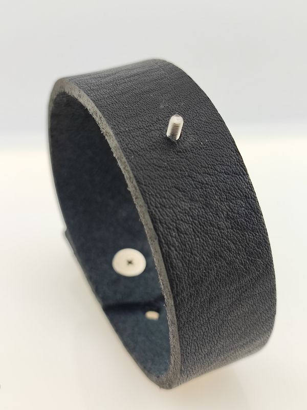 LEDER-ARMBAND für Wechsel-Tops, schwarz