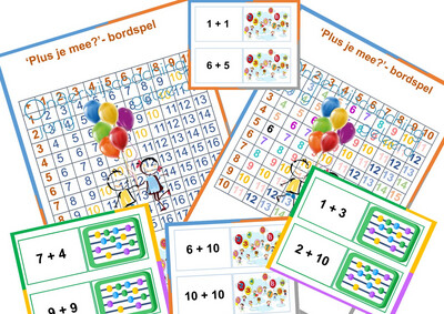 automatiseren met het 'Plus je mee?' - bordspel: spelenderwijs leren optellen t/m 10 en/of t/m 20 ➕🎲😀