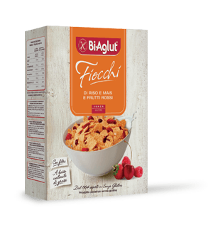 Biaglut ​Fiocchi di riso e mais con frutti rossi