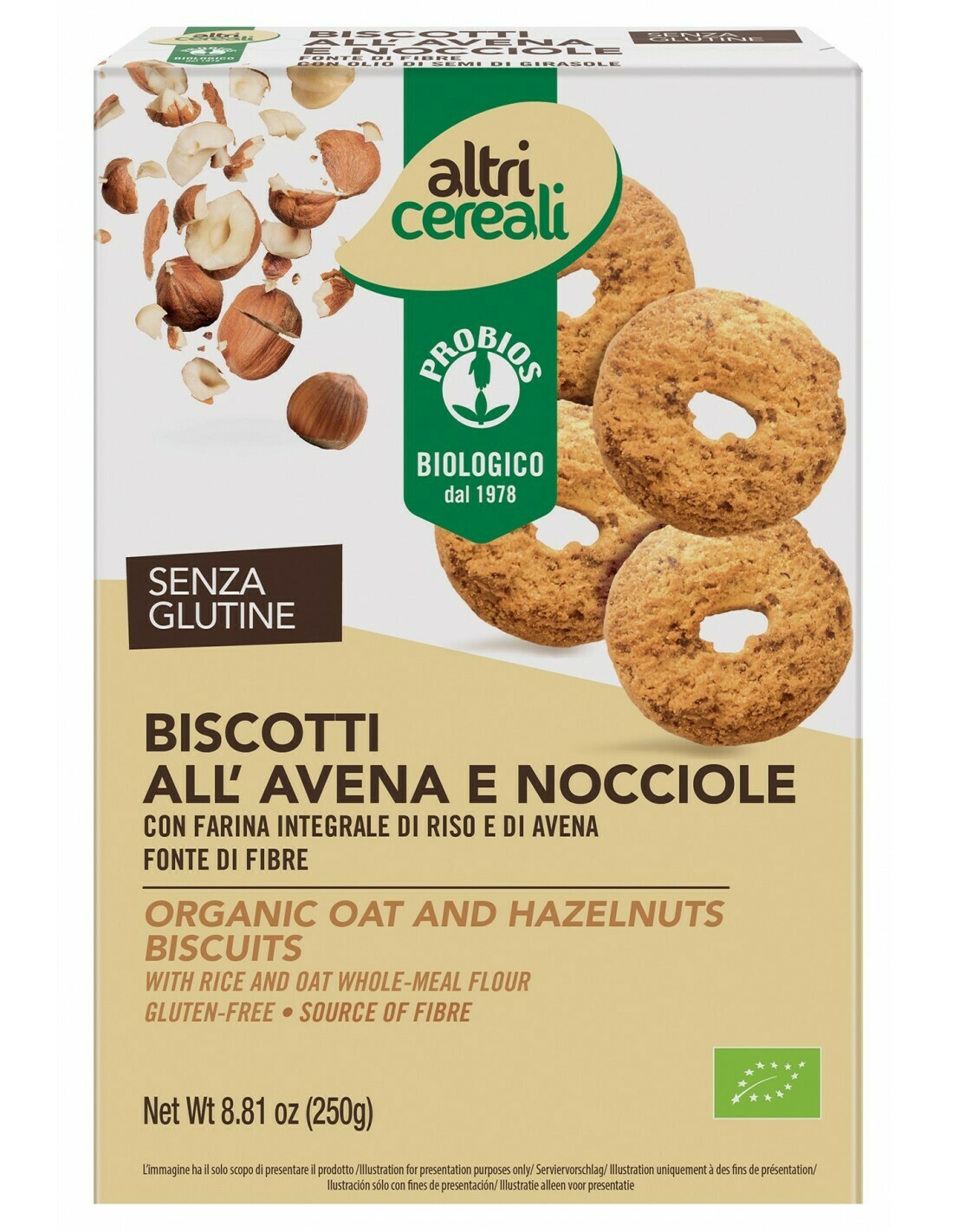 Probios Biscotti all&#39; Avena e Nocciole