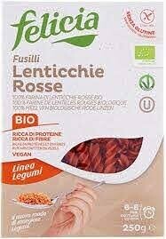 Felicia bio Fusilli lenticchie rosse