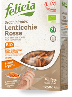 Felicia bio Sedanini lenticchie rosse