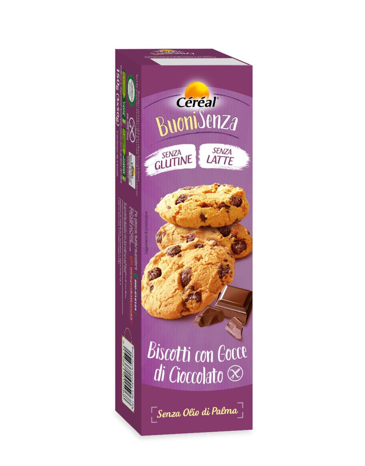 Céréal Biscotti con Gocce di Cioccolato