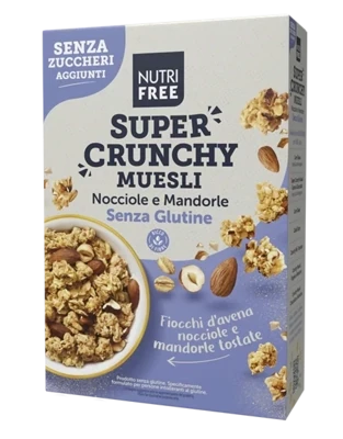 Nutrifree Crunchy Muesli Nocciole e Mandorle Senza Zuccheri Aggiunti