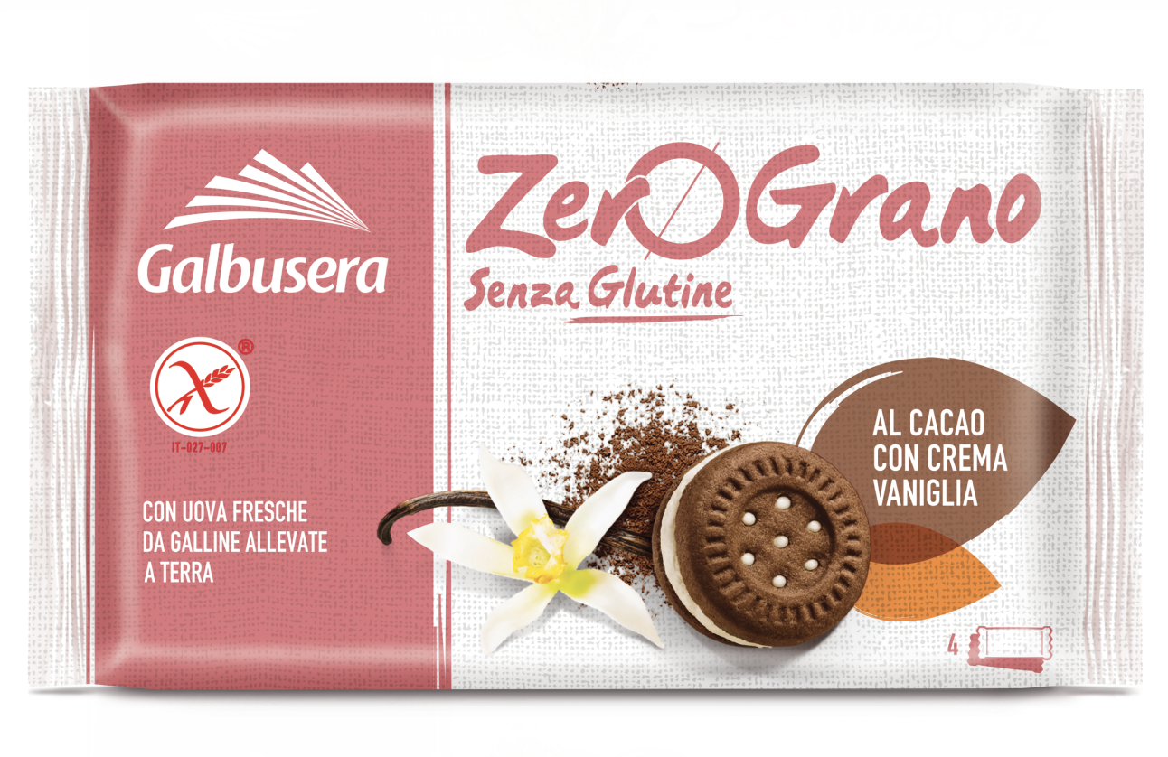 Galbusera Frollini al Cacao ripieni di crema Vaniglia