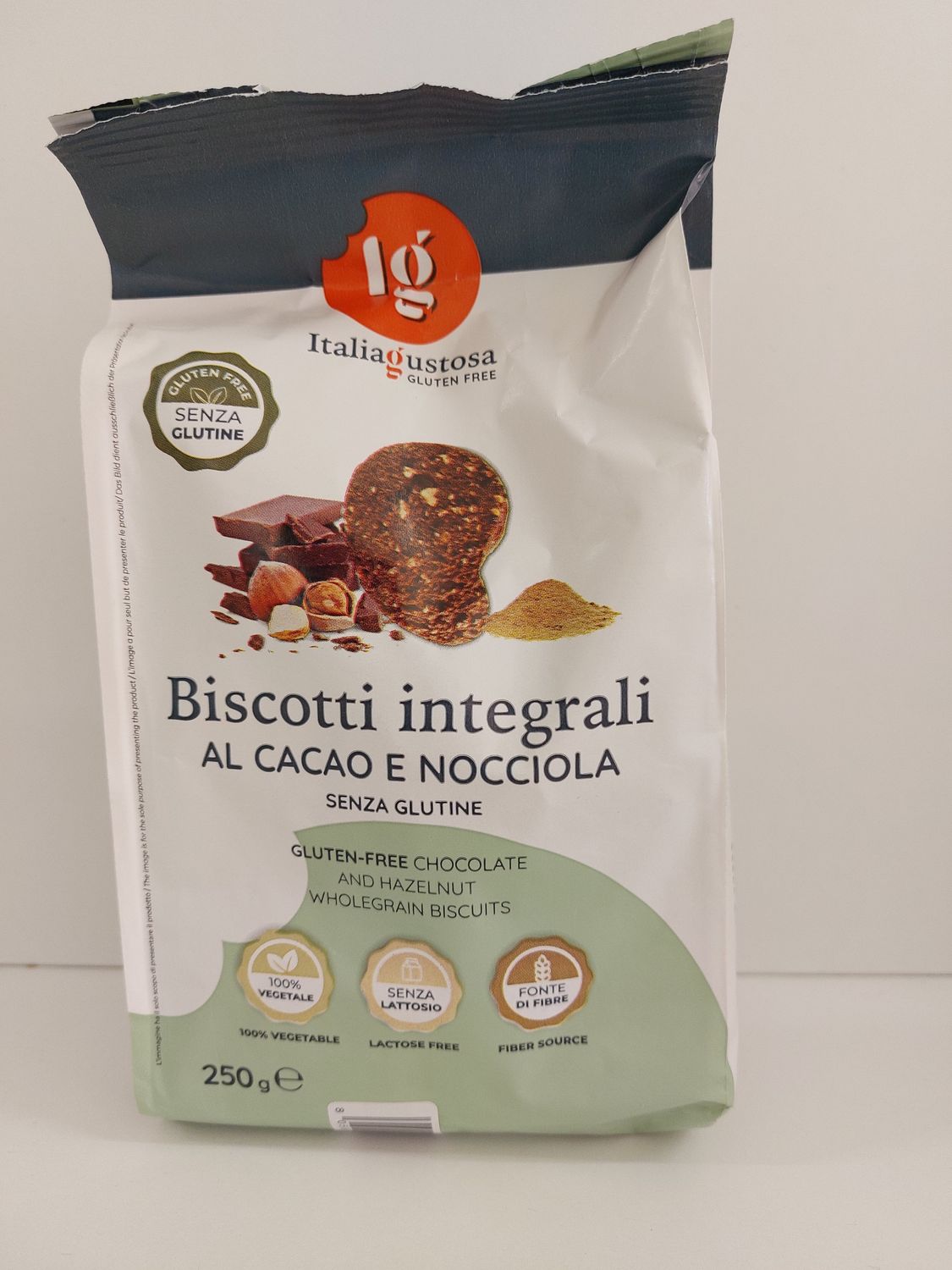 Italia Gustosa Biscotti Integrali con cacao e Nocciole