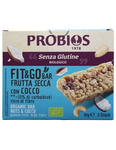 Probios Fit&amp;Go Barretta con Frutta secca e Cocco