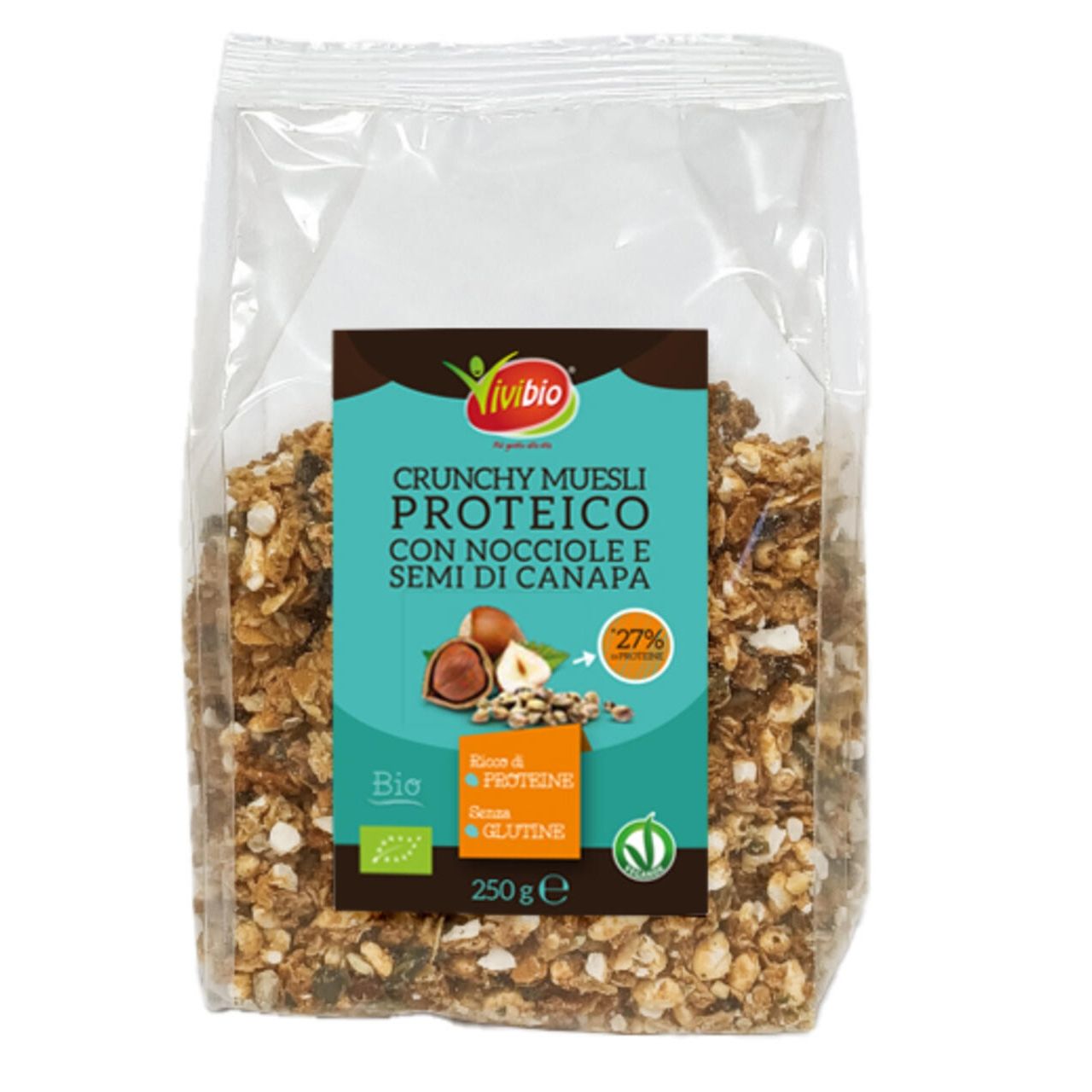 Vivibio Muesli Proteico Nocciole e semi di Canapa