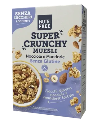 Nutrifree Crunchy Muesli Nocciole e Mandorle Senza Zuccheri Aggiunti