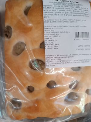 Tradizioni di Famiglia -Focaccia olive 150 gr Tradizioni di Famiglia -Focaccia olive 150 gr
