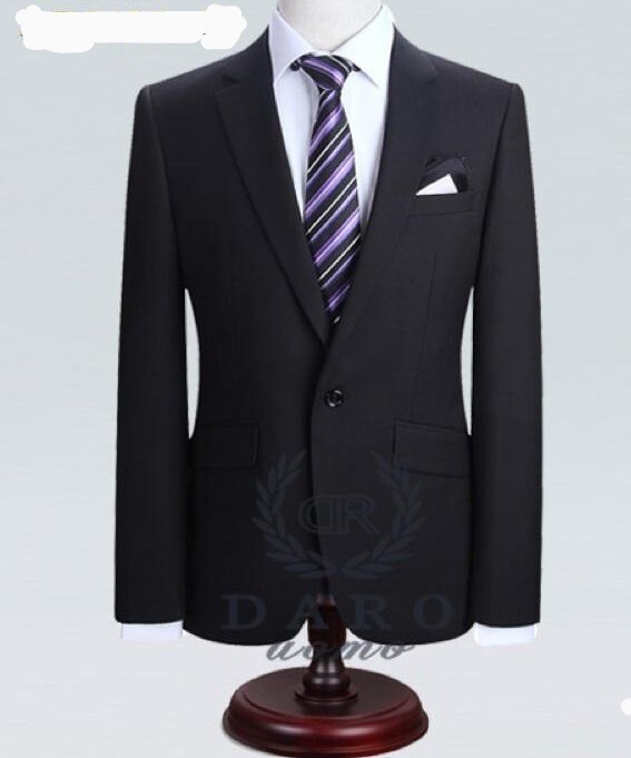 Black Colour Plain Suit