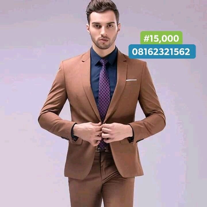 Coffee Colour Plain Suit