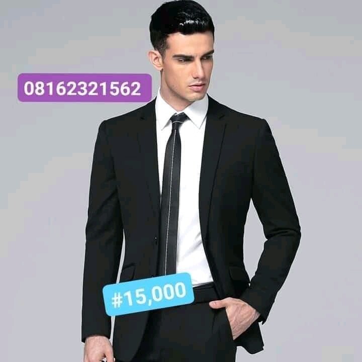 Black Colour Plain Suit