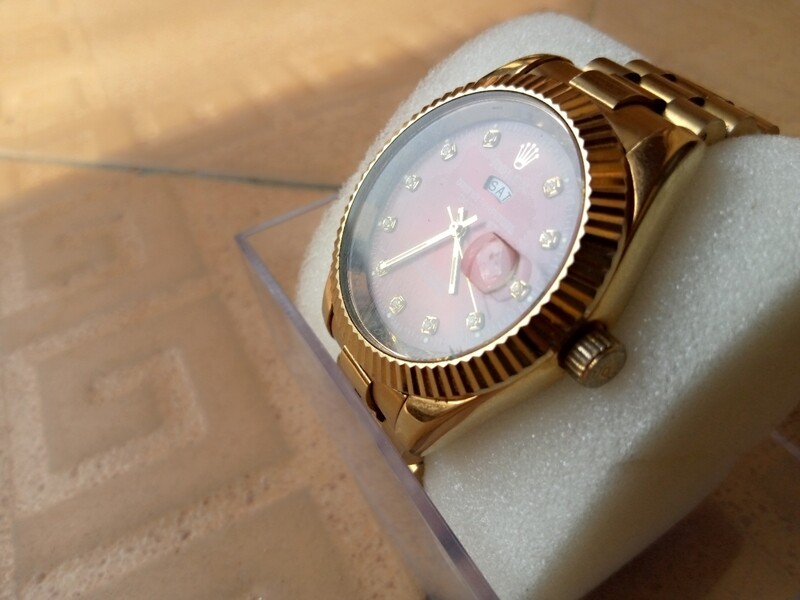 Gold wristwatch
