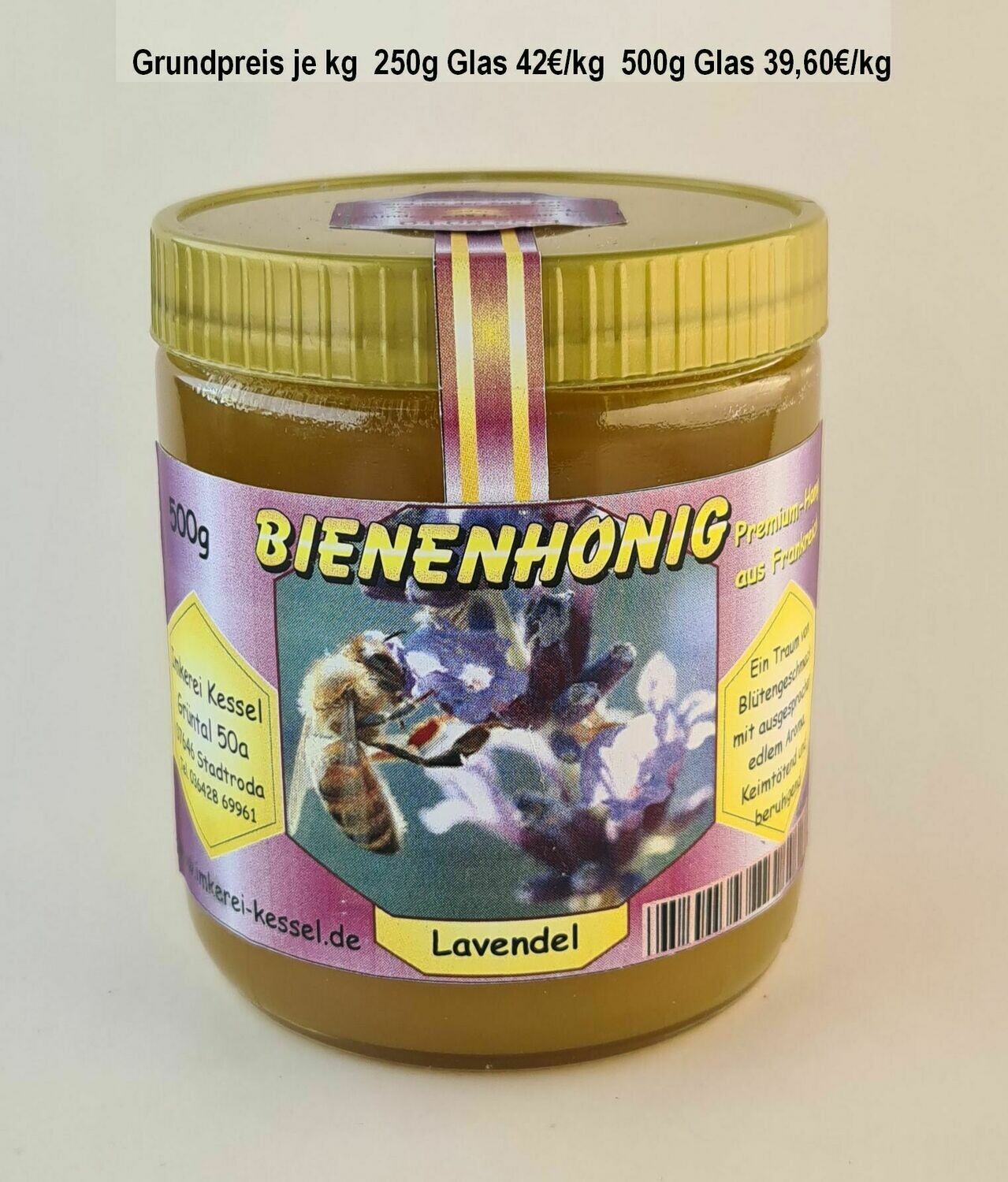 39,60€/kg Lavendelhonig aus Frankreich 500g