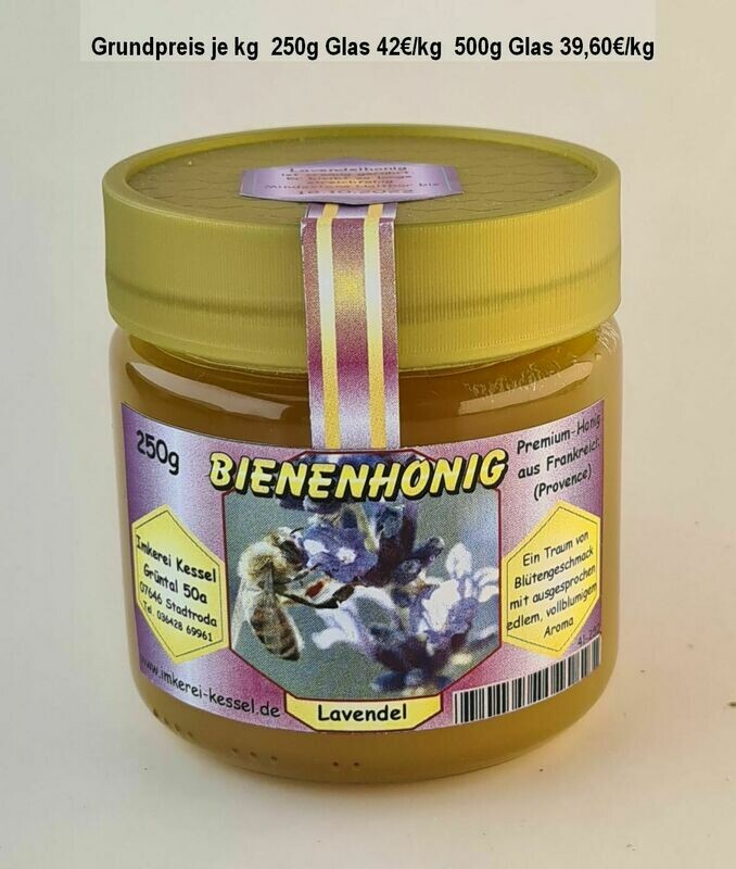 42€/kg Lavendelhonig aus Frankreich 250g 42€/kg Lavendelhonig aus Frankreich 250g
