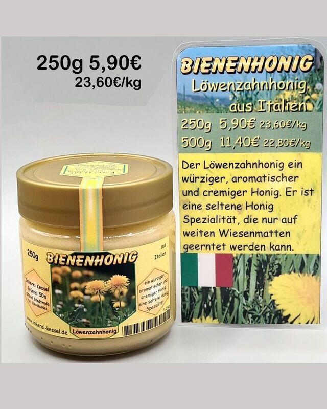 Löwenzahnhonig Italien 250g Löwenzahnhonig Italien 250g
