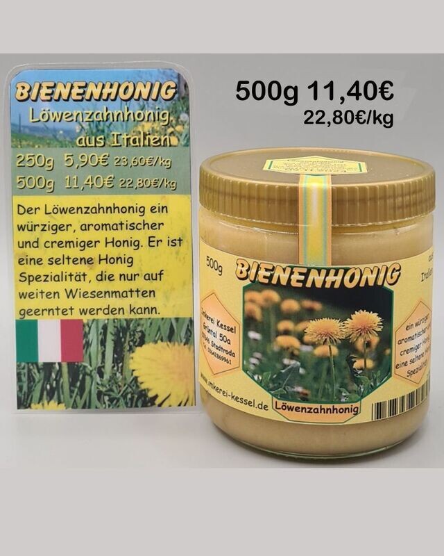 Löwenzahnhonig Italien 500g Löwenzahnhonig Italien 500g