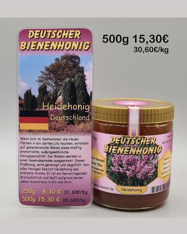 Heidehonig Deutschland 500g Heidehonig Deutschland 500g