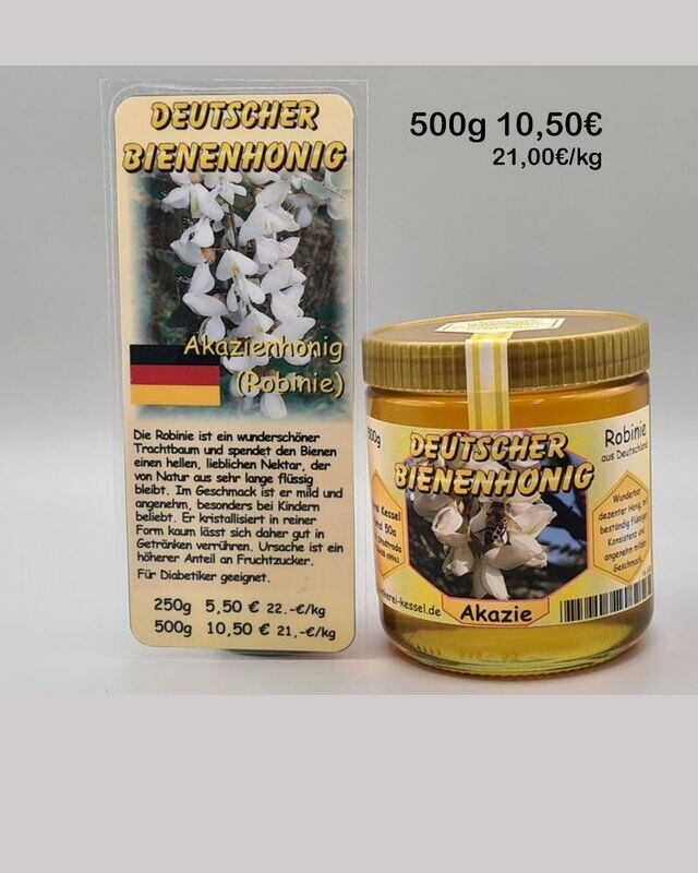 Robinienhonig Deutschland (Akazie) 500g Robinienhonig Deutschland (Akazie) 500g