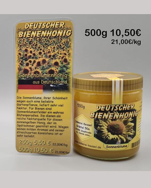 Sonnenblumenhonig Deutschland 500g Sonnenblumenhonig Deutschland 500g