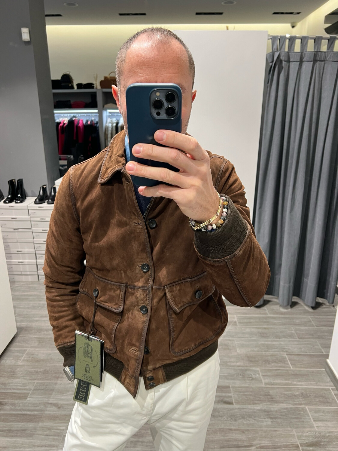 Giubbino in camoscio The Jack