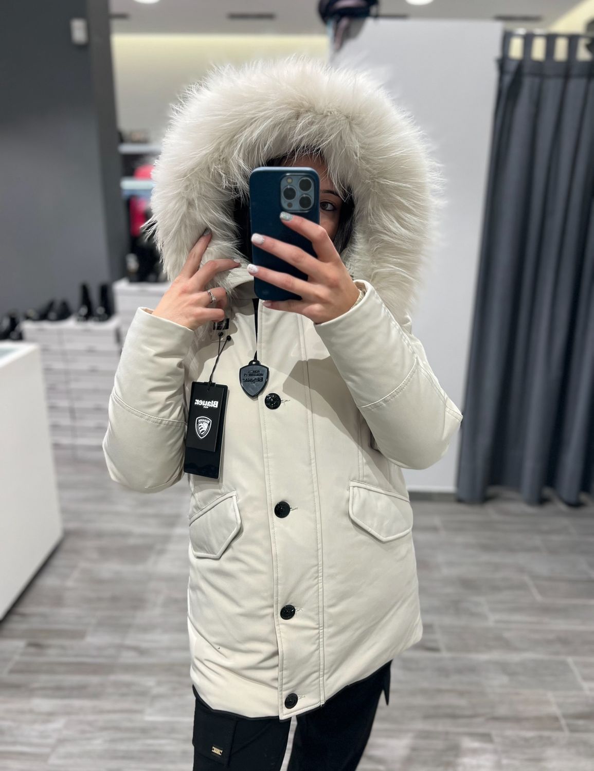 Parka in neoprene Blauer