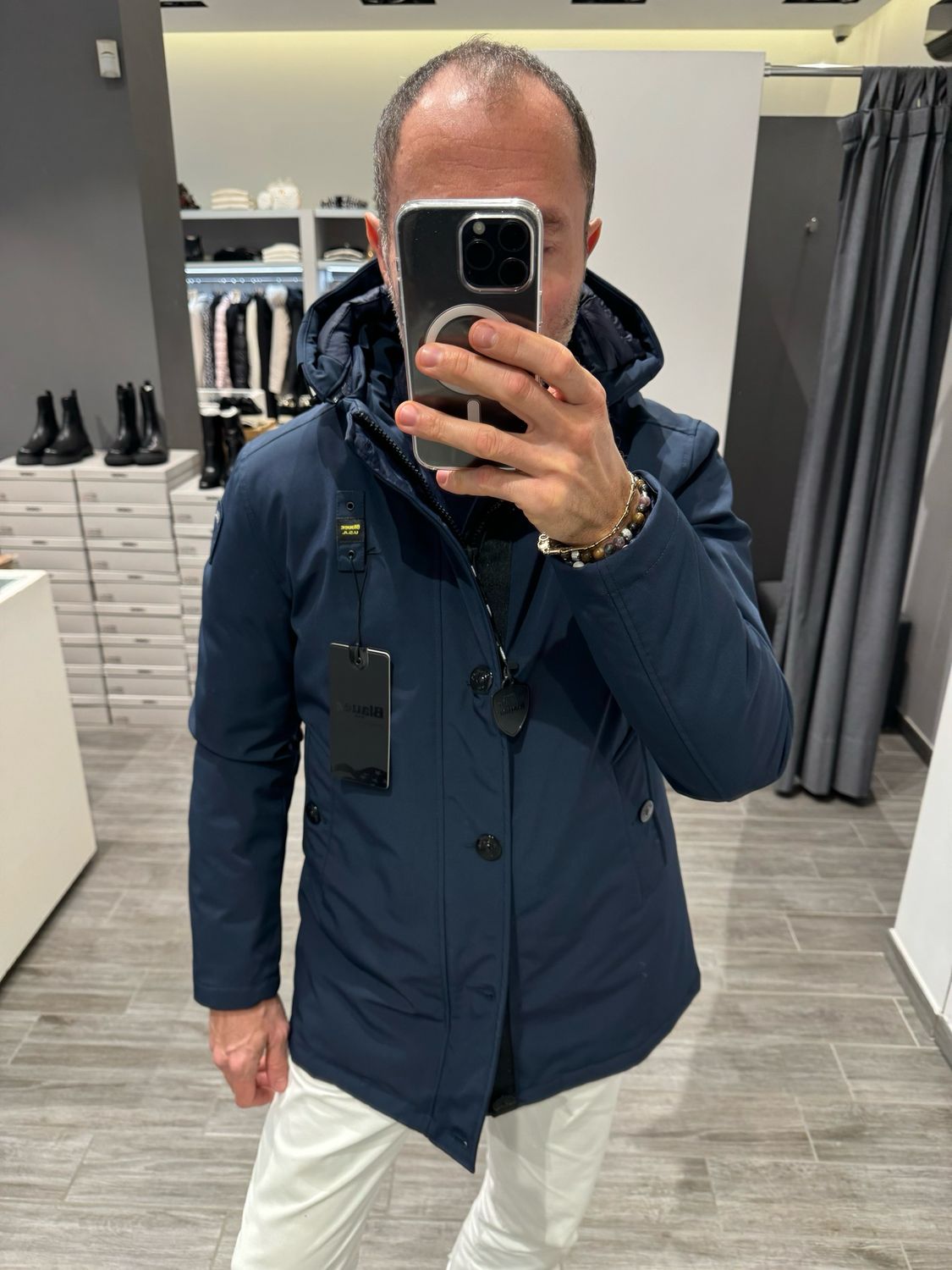 Parka in neoprene Blauer
