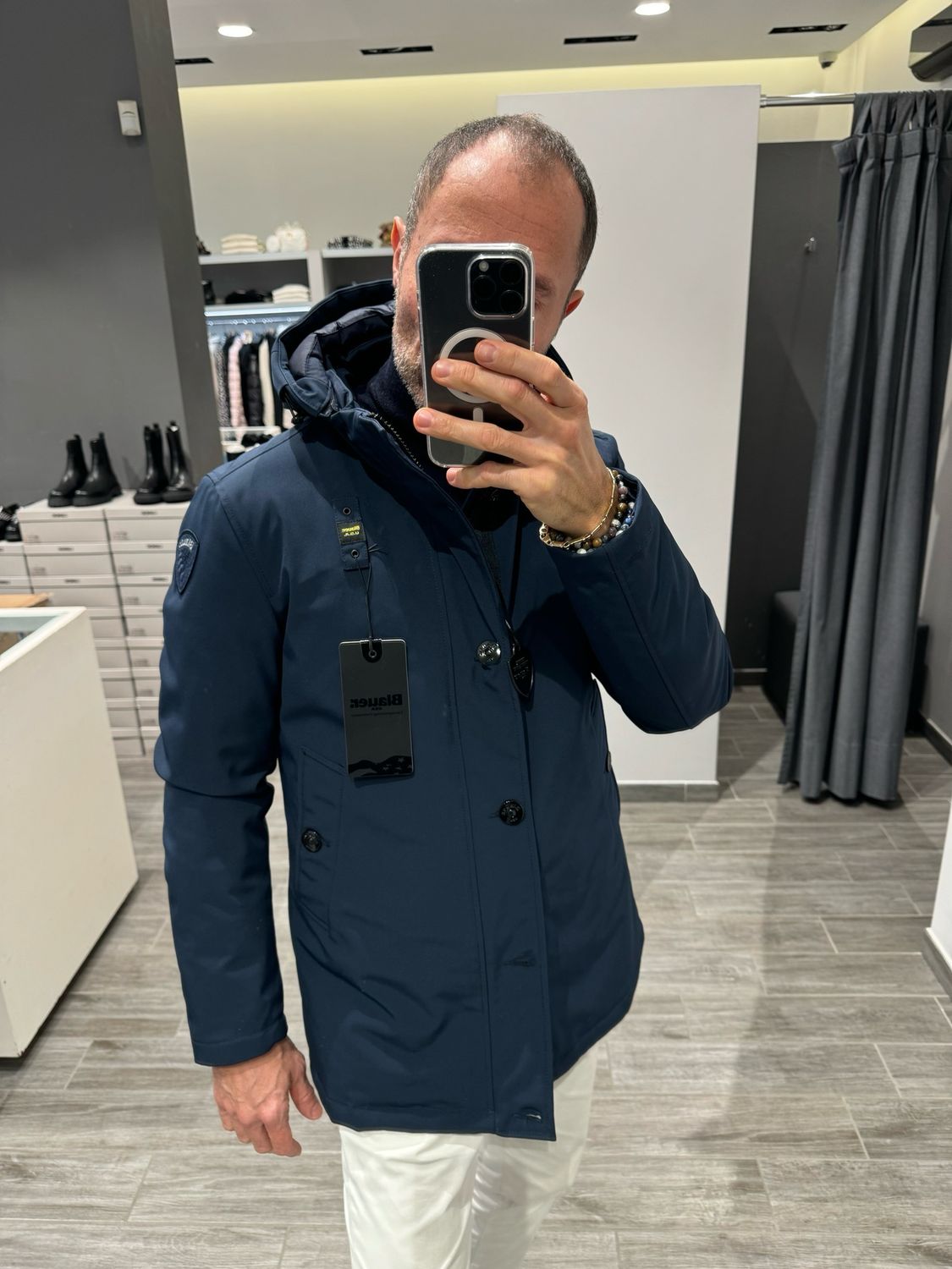 Parka in neoprene Blauer