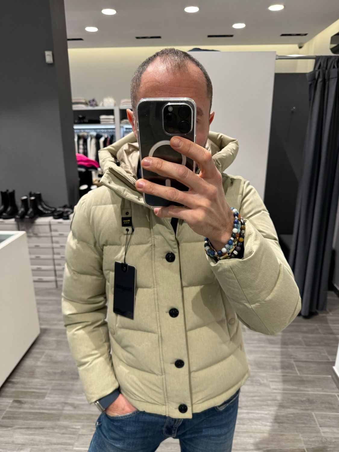 Piumino lana e nylon Blauer