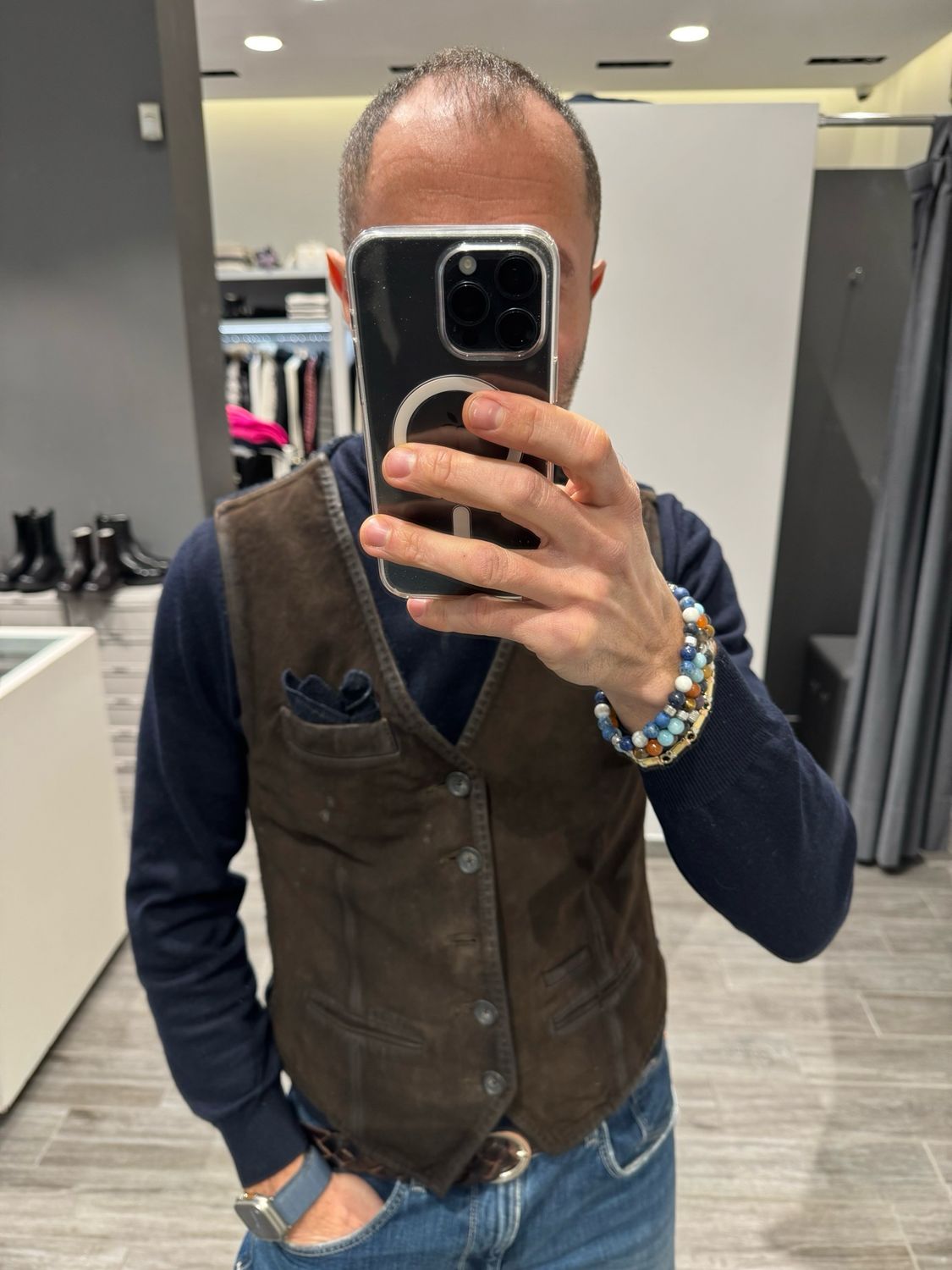 Gilet camoscio e lana The Jack