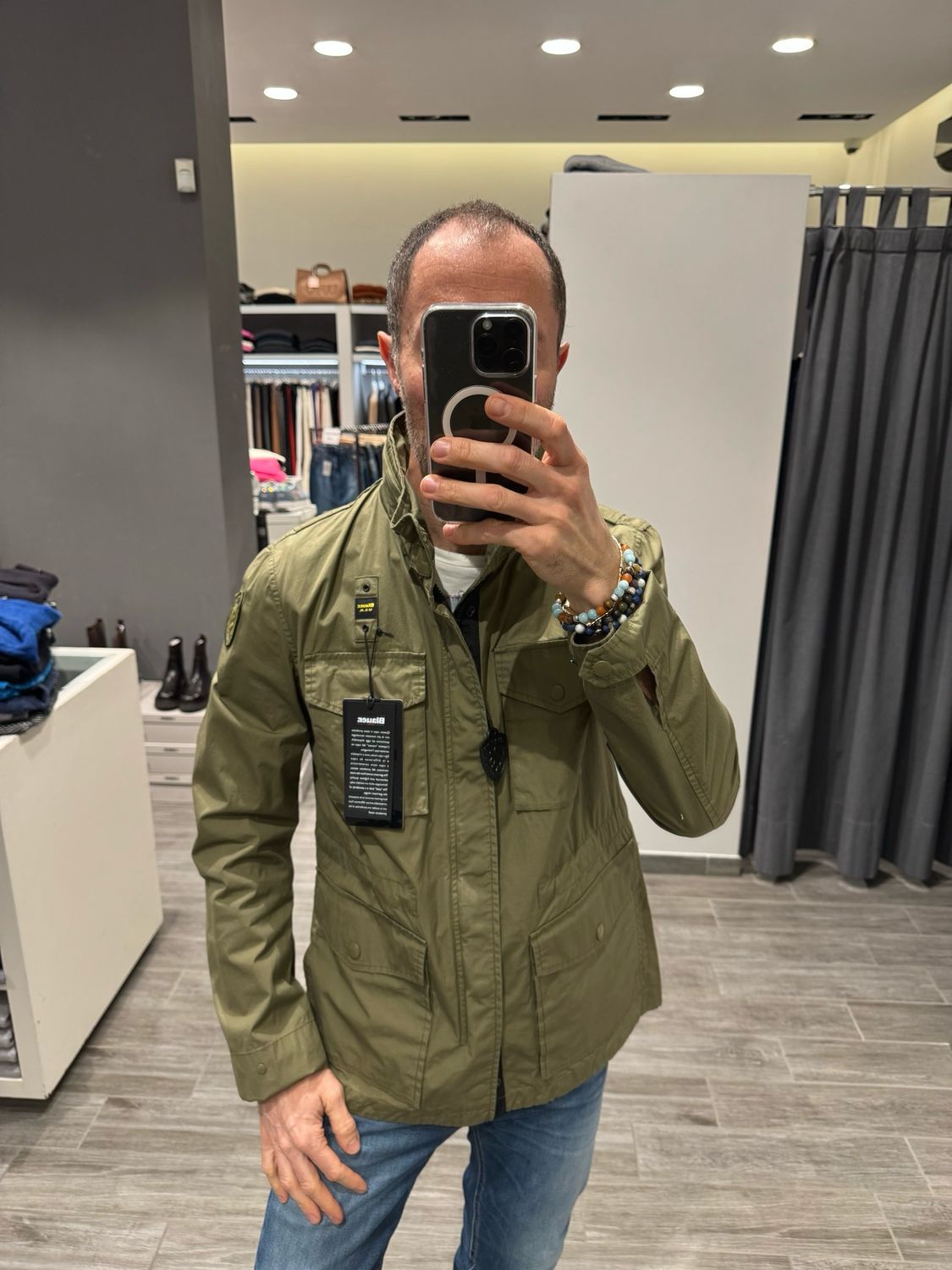 Field Jacket in cotone e nylon Blauer