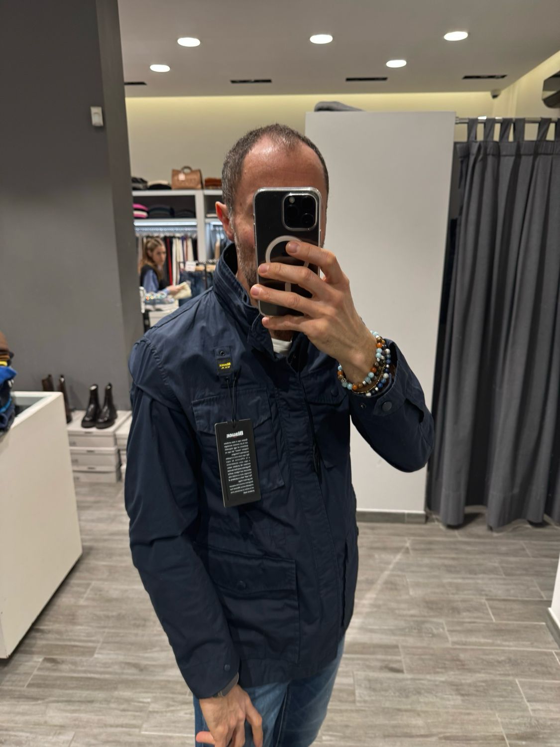 Field Jacket in cotone e nylon Blauer