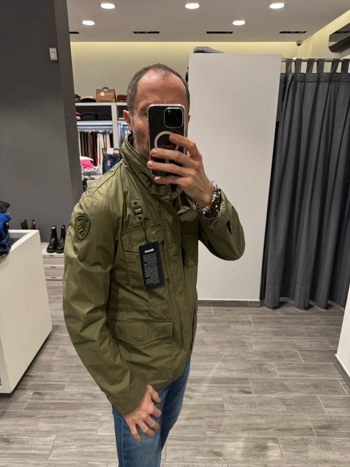 Field Jacket in cotone e nylon Blauer