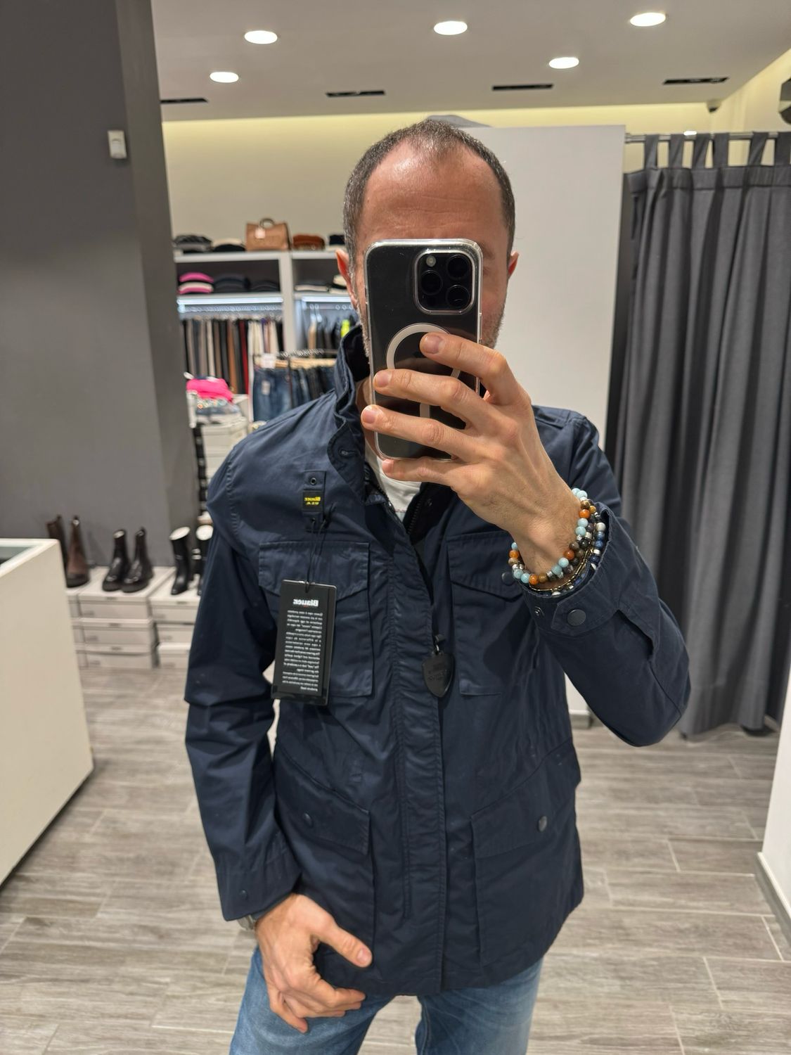 Field Jacket in cotone e nylon Blauer