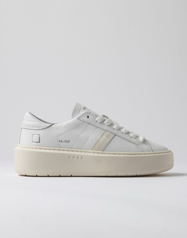 Sneakers DATE Hill Low platform calf white