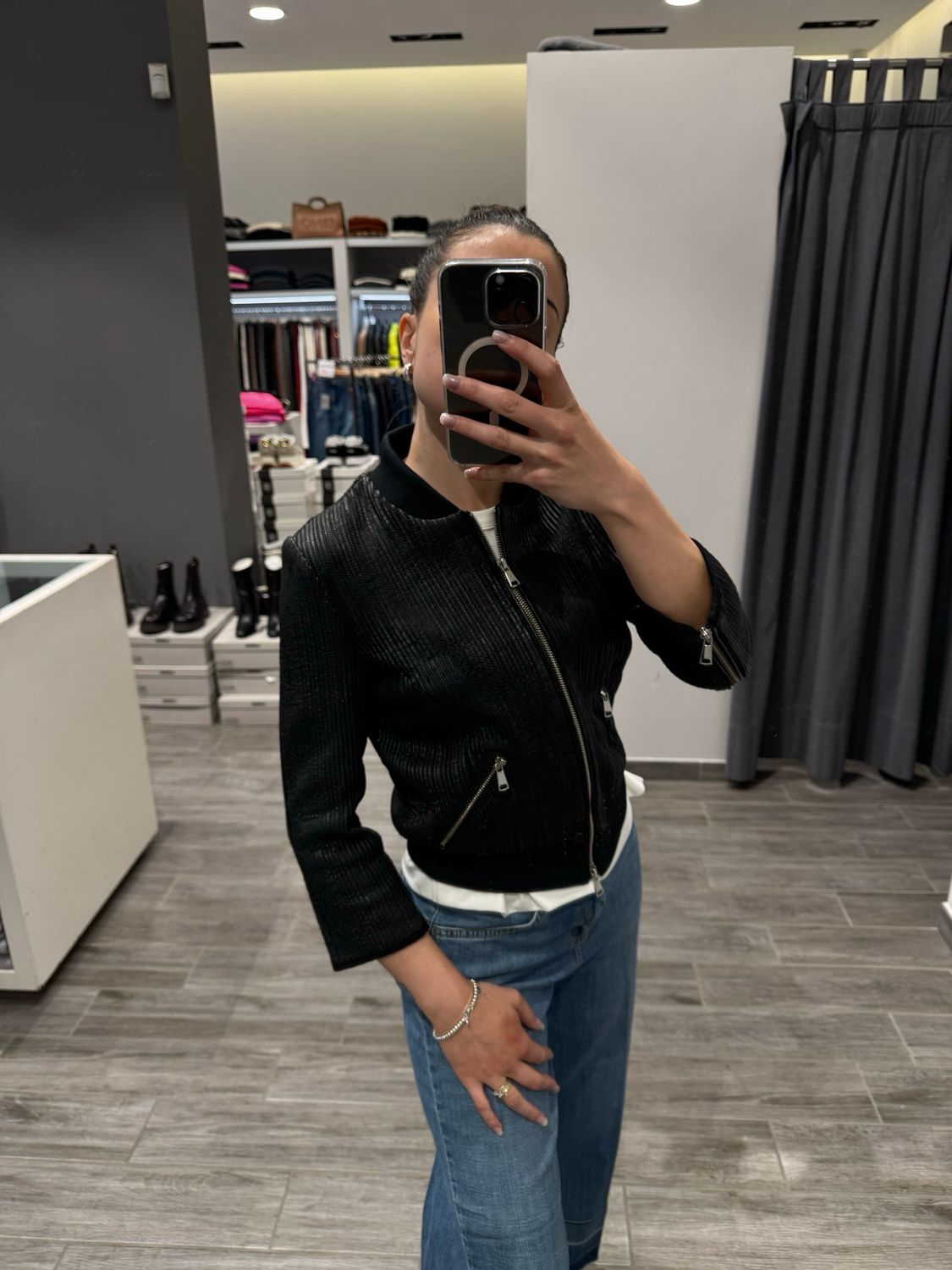 Giubbino in pelle elasticizzata The Jackie