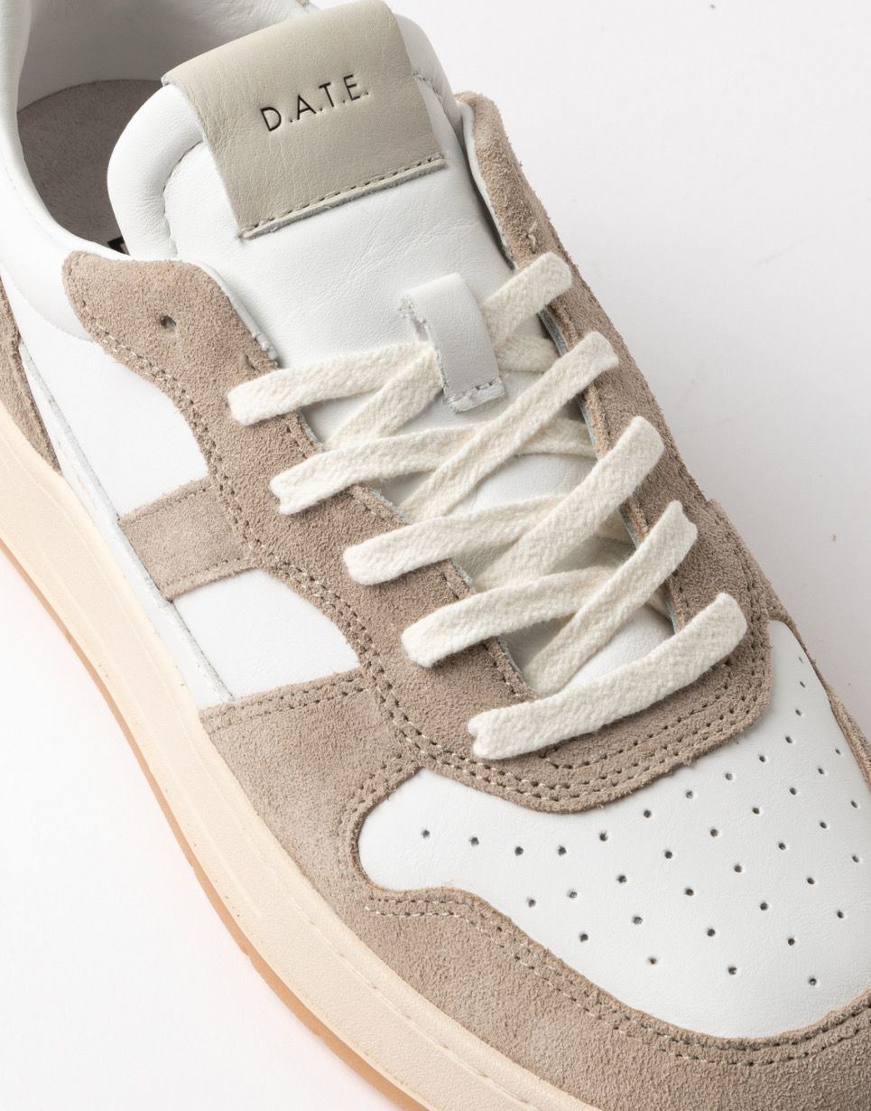 Sneakers DATE COURT VINTAGE CALF WHITE-BEIGE
