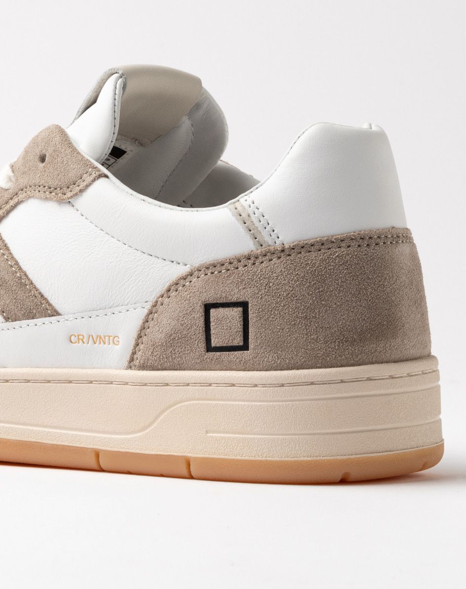 Sneakers DATE COURT VINTAGE CALF WHITE-BEIGE