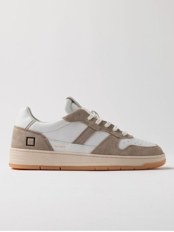 Sneakers DATE COURT VINTAGE CALF WHITE-BEIGE