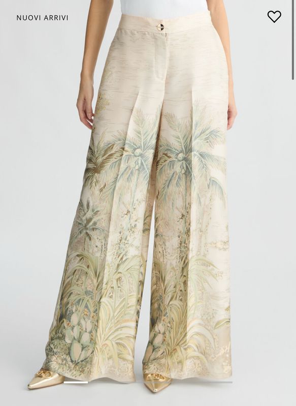 Pantalone LIU JO a palazzo in twill stampato