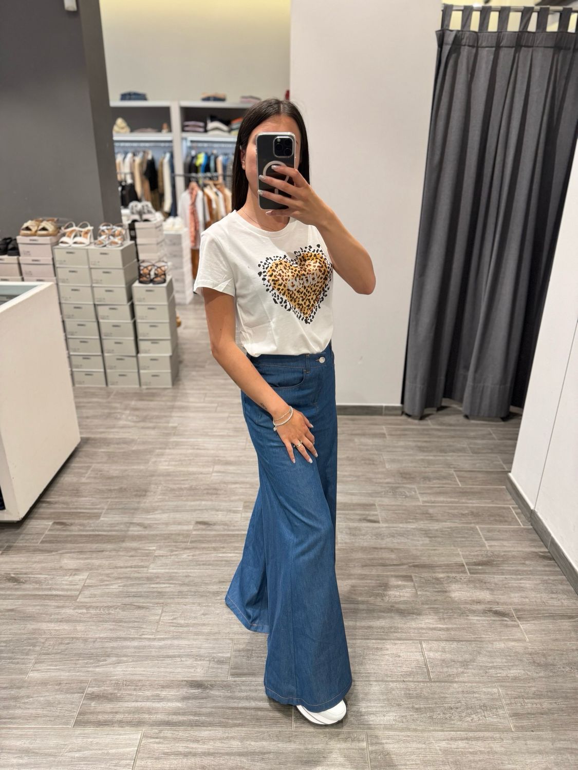 Pantalone a palazzo in denim LIU JO