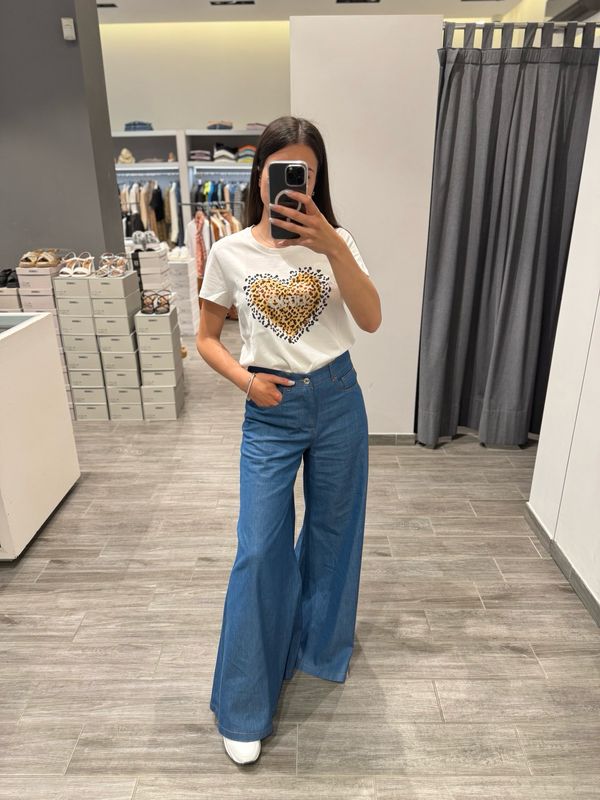 Pantalone a palazzo in denim LIU JO