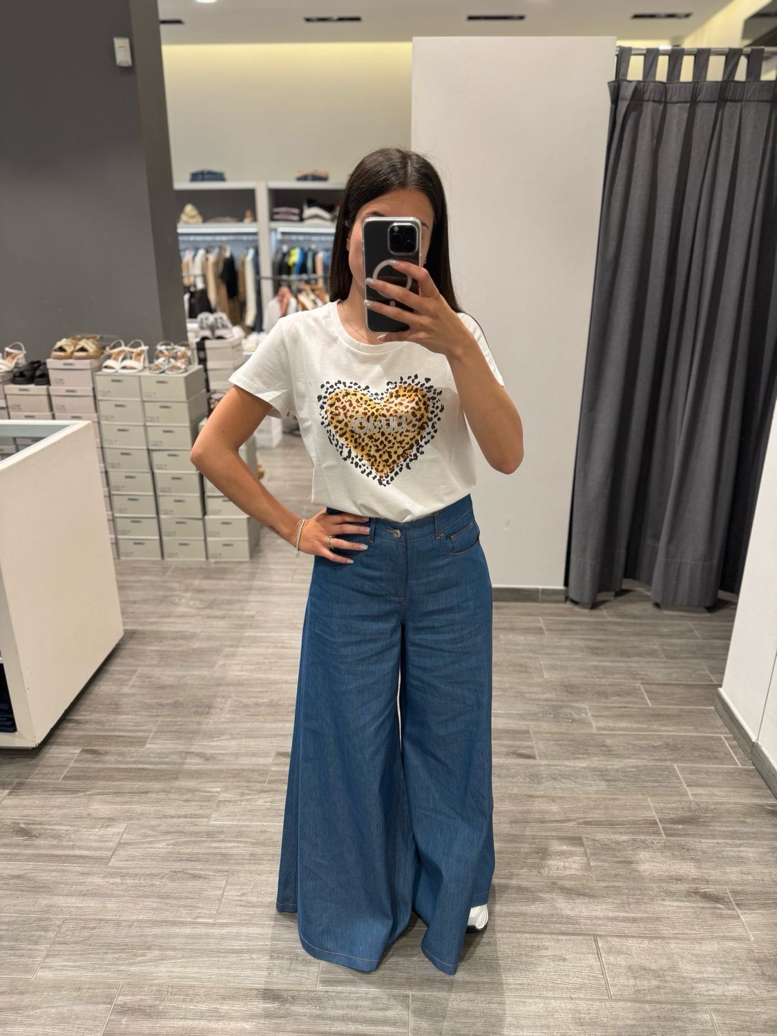 Pantalone a palazzo in denim LIU JO