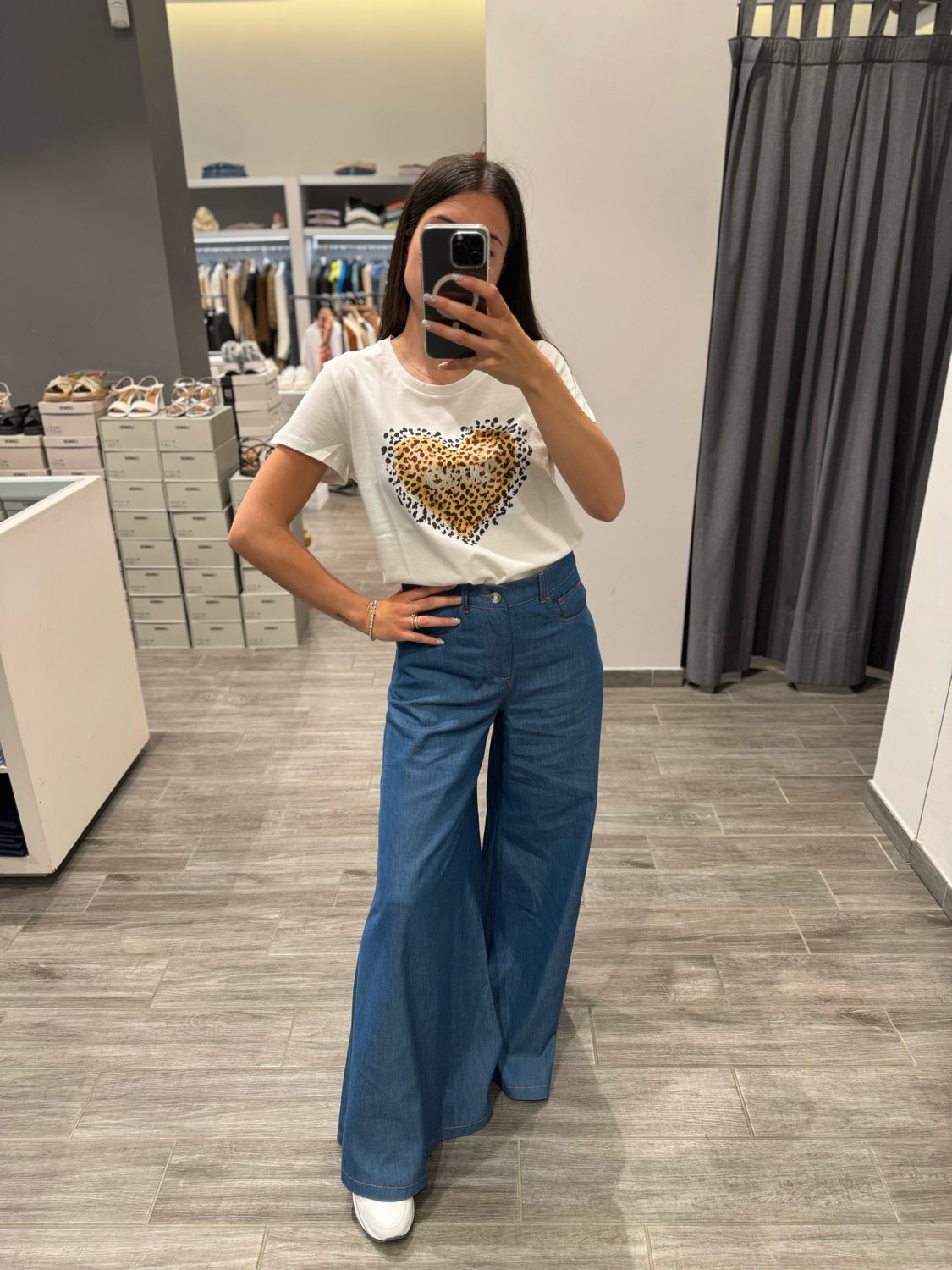Pantalone a palazzo in denim LIU JO
