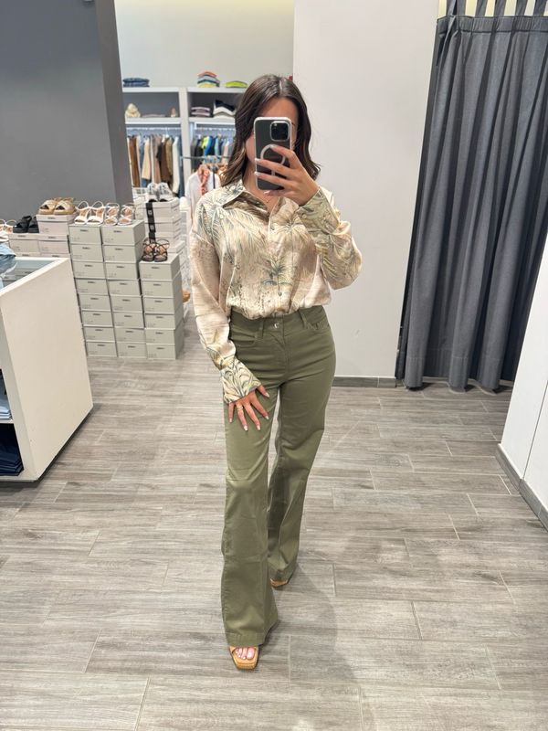 Pantalone a zampa in cotone LIU JO