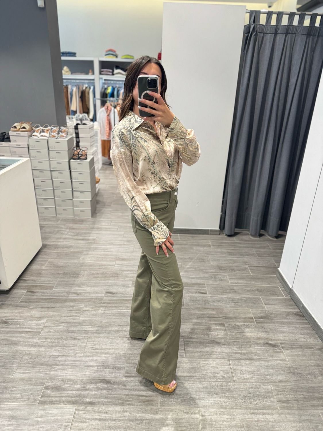 Pantalone a zampa in cotone LIU JO